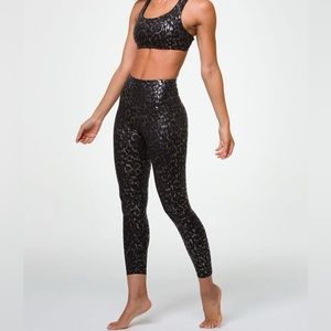 Onzie Yoga Regal Animal Foil Leggings + Bra SET